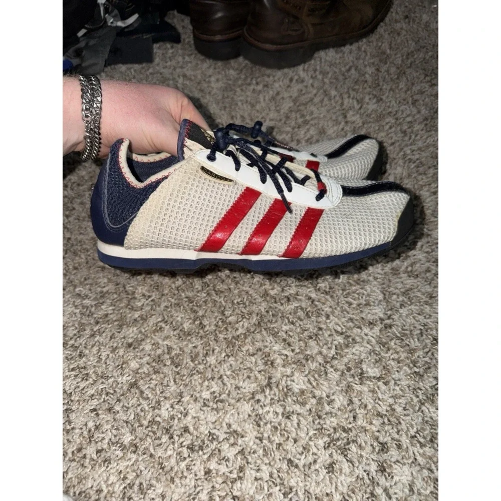 Adidas‎ Daroga Men's Size 10 White Red Blue USA Mesh Vintage 2004 RARE